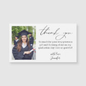 elegantes Drehbuch danke Abschluss Foto Magnet (Vorderseite)