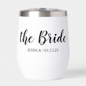 Elegantes Drehbuch Der Personalisierte Brautwein (Vorderseite)