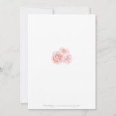 Elegantes Drehbuch Gold & Blütenblüte Quinceanera Einladung (Rückseite)