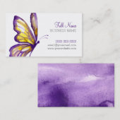 Elegantes Drehbuch Lila Goldbarren Visitenkarte (Vorne/Hinten)