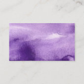 Elegantes Drehbuch Lila Goldbarren Visitenkarte (Rückseite)