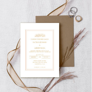 Elegantes Drehbuch Moderne islamische Hochzeit Einladung