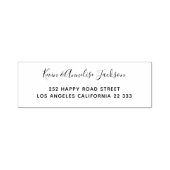 Elegantes Drehbuch Moderne Rücksendeadresse Chic Permastempel (Design)