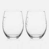 Elegantes Drehbuch "Mr. and Mrs." Personalisiert Weinglas Ohne Stiel (Links)