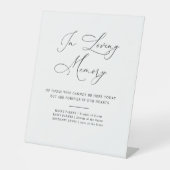 elegantes Drehbuch Schwarz-Weiß-Gedenkzeichen Sockelschild (Vorderseite)