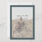 Elegantes Drehbuch Silber 2 Fotos Save the Date (Rückseite)