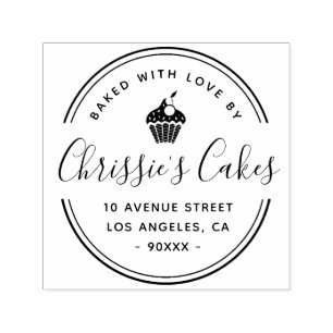 Elegantes Drehbuch- und Brotgeschäft Permastempel