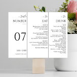 Elegantes Dreifach-Tischnummer Modernes Hochzeitsm<br><div class="desc">Elegantes Dreifach-Tischnummer Modernes Hochzeitsmenü</div>