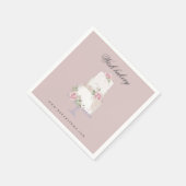 elegantes, dreistufiges Hochzeitstorte-Monogramm Serviette (Ecke)