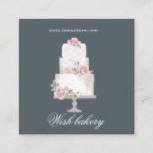 elegantes, dreistufiges Kuchengebäck Quadratische Visitenkarte (Vorderseite)