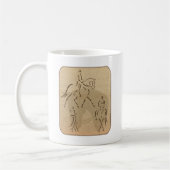 Elegantes Dressur Pferdedesign in Braun/Tan Kaffeetasse (Links)