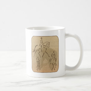 Elegantes Dressur Pferdedesign in Braun/Tan Kaffeetasse