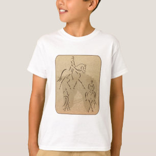 Elegantes Dressur Pferdedesign in Braun/Tan T-Shirt
