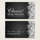 Elegantes Drink Voucher Party Sparkle (Vorne & Hinten)