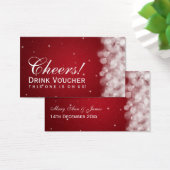 Elegantes Drink Voucher Party Sparkle Rot (Schreibtisch)