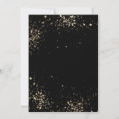 Elegantes Dripping Clock Silvester Party Einladung (Rückseite)