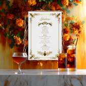 Elegantes Druid Hills Herbstmenü Bar Poster