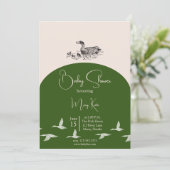 Elegantes Duck Baby Shower Bundle Einladung (Stehend Vorderseite)