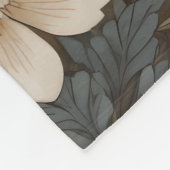 Elegantes Dunkeläugiger Junco Creme-Blumenmuster Fleecedecke (Ecke)