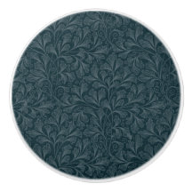 Elegantes, dunkelblau Vintages Blumendesign