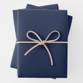 Elegantes dunkelblaues Lapis lazuli schlichtes sol Geschenkpapier Set (Beispiel)