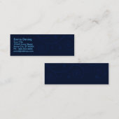 Elegantes dunkelblaues mini visitenkarte (Vorne/Hinten)