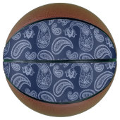 Elegantes, dunkelblaues Paisley-Muster Basketball (Vorderseite)