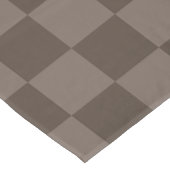 Elegantes Dunkelbraun Karomuster Tischdecke (Schrägansicht)