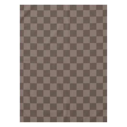 Elegantes Dunkelbraun Karomuster Tischdecke (Vorderseite)
