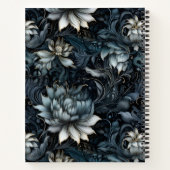 Elegantes dunkelgotisches Muster Notizblock (Rückseite)