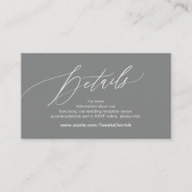 Elegantes Dunkelgrau, Hochzeitdetails, Online-UAWG