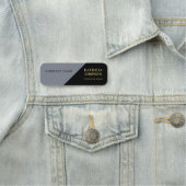 Elegantes, dunkelgrau und schwarz einzigartiges De Namensschild (Beispiel)