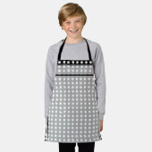 Elegantes dunkelgraues Rahmen-Monogramm in Schreib Schürze (Getragen)