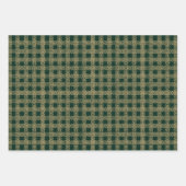 Elegantes, dunkelgrünes, goldfarbenes Spitzenmuste Geschenkpapier Set (Vorderseite)