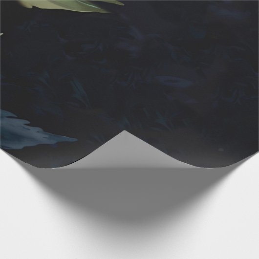 Elegantes dunkelrosa, blumenfarbenes Aquarell Geschenkpapier (Ecke)