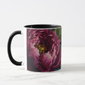 Elegantes dunkelrosa, blumenfarbenes Aquarell Tasse (Links)