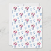 Elegantes dunkelrosa Rosen- und OrchideenBrautpart Einladung (Rückseite)