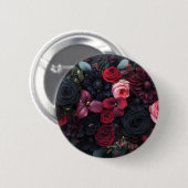 Elegantes dunkles Blumenarrangement mit Rose Button (Vorne & Hinten)