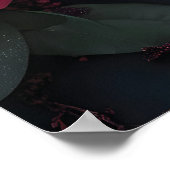 Elegantes dunkles Blumenarrangement mit Rose Poster (Ecke)
