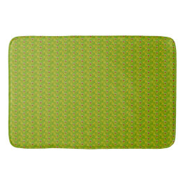 Elegantes dunkles chartreuse-grünes Blumenmuster Badematte