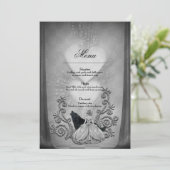 Elegantes dunkles Design Menükarte (Stehend Vorderseite)