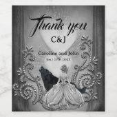 Elegantes dunkles Design Weinetikett (Einzelnes Label)