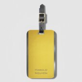 Elegantes dunkles Grau- und Gold-Brushed-Metall oh Gepäckanhänger (Vorderseite Vertikal)