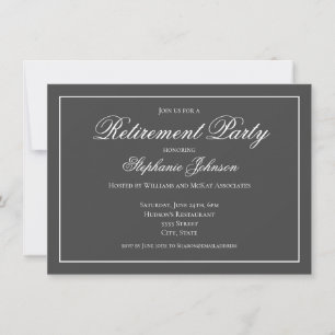 Elegantes, dunkles graues Party Einladung