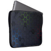 Elegantes dunkles Hexagonal-Muster Laptop-Sieb Laptopschutzhülle (Vorne Rechts)