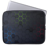 Elegantes dunkles Hexagonal-Muster Laptop-Sieb Laptopschutzhülle (Vorderseite)