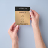 Elegantes Dunkles Imitat Gold Schwarzer Schönheits Flyer (Gruppe)