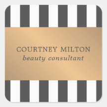 Elegantes Dunkles Imitat Gold Streifen Beauty Cons