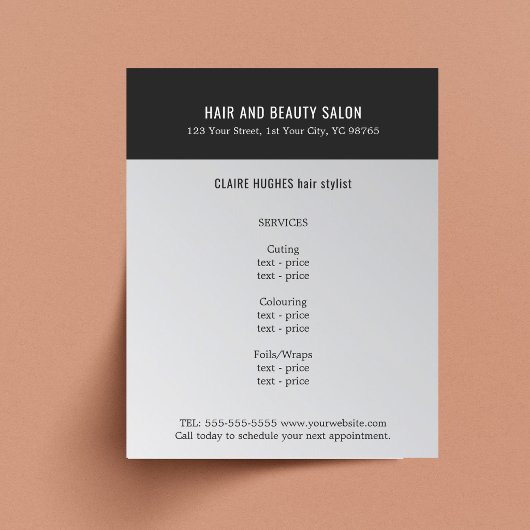 Elegantes dunkles Imitat Silberschwarzer Schönheit Flyer