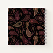 Elegantes dunkles modernes Paisley-Muster Notizblock (Rückseite)